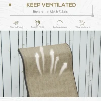 Outsunny Gliding Lounger Chair, Single Rocker with Lightweight Metal & Mesh Construction, Brown/Tan(m-6)