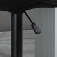 HOMCOM Adjustable Counter Height Bar Stools Set of 2, 360° Swivel Kitchen Counter Stools Dining Chairs with Backs, Vintage Leather, Retro Grey(m-9)