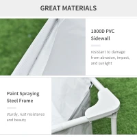 Outsunny 8.3ft x 5ft x 26in Frame Above Ground Swimming Pool Set with Filter Pump Filter Cartridge Reinforced Sidewalls Grey(m-5)