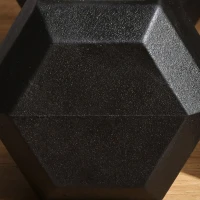 Soozier Rubber Dumbbells Weight Set, Total 50lbs, 25lbs Each, Dumbbell Hand Weight for Body Fitness Training for Home Office Gym, Black(m-9)