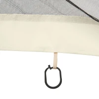 Outsunny Replacement Mosquito Netting for Gazebo 13' x 13' Black Screen Walls for Canopy with Zippers for Parties and Outdoor Activities, Cream White(m-7)