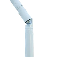 Outsunny 6FT Round Beach Umbrella with Tilt Mechanism, Outdoor UV Protection Sun Shaded Canopy with Push Button, Striped Green(m-10)