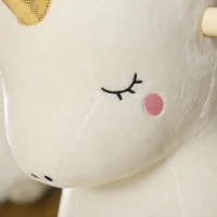 Qaba Kids Rocking Horse, Ride on Unicorn with Realistic Sounds & Wooden Base for Years 2-4, White(m-9)