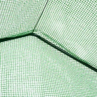 Outsunny 3-Tier Mini Greenhouse, Walk-in Greenhouse, Garden Hot House with 4 Shelves, Roll-Up Door and Weatherized Cover, 56" x 29" x 77", Dark Green(m-10)