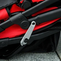 PawHut 3 Big Wheels Pet Stroller for Small, Medium Dogs, Cat Stroller Travel Folding Carrier with Adjustable Canopy, Red(m-10)