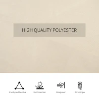 Outsunny 10' x 13' Universal Gazebo Sidewall Set with 4 Panels, Hooks/C-Rings Included for Pergolas & Cabanas, Beige(m-6)