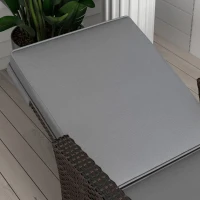 Outsunny Wicker Swivel Chair w/ Cushion, Patio Recliner Chair, Grey(m-10)