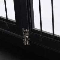 PawHut 26" Wooden Dog Cage with Double Door Entrance & Simple Modern Design, Black(m-10)