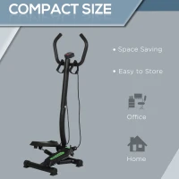 Soozier Mini Stepper with Resistance Bands, Stair Stepper with LCD Monitor for Home Gym(m-4)