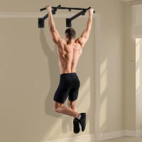 Soozier Wall Mounted Pull Up Bar Strengthen Muscle Full Body Train Sandbag Hanger For Boxing & Trainings,Black(m-1)