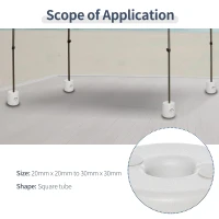 Outsunny 4pcs Outdoor Canopy Tent Leg Weight Base Plate Anchors Marquee Water Sand Filled Plastic White(m-4)