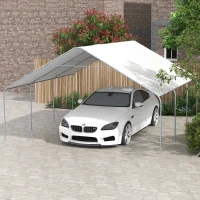 Outsunny 19' x 19.5' Carport, Portable Garage and Patio Canopy Tent, Anti-UV Cover for Car, Truck, Boat, Catering, Wedding(m-1)