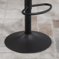 HOMCOM Adjustable Bar Stools Set of 2, Swivel Counter Height Barstools, Leathaire Upholstered Kitchen Island Stools with Back, Footrest and Steel Base, Espresso(m-10)