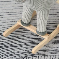 Qaba Kids Rocking Horse Plush Ride on Horse Toddle Rocker for 36-72 Months(m-9)