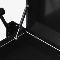 HOMCOM Tool Cart on Wheels Service Cart with 2 Drawers Tray Lockable Flip Top Storage for Garage Warehouse Workshop Black(m-10)