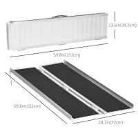 HOMCOM 5ft Foldable Portable Wheelchair Ramp Easy Access Carrier Ramp(m-3)