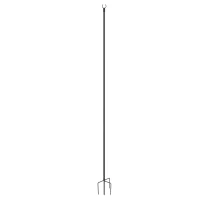 Outsunny 4 Pack of 8' String Light Poles, Steel Hanging Lighting Stand for Patio, Backyard, Deck, Wedding, Party, Black(m-9)