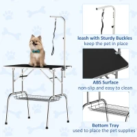PawHut 36-inch Dog Grooming Table Stainless Steel QUALITY GUARANTEED with Adjustable Arm and Basket(m-7)