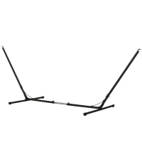 Outsunny Adjustable Hammock Stand, Fits 10-13 ft Hammocks Up to 264lbs Capacity,Black(m-11)