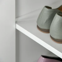 HOMCOM Shoe Cabinet with Doors for Entryway Modern Storage Organizer with Shelves Drawers for Hallway for 12 pairs Walnut(m-9)