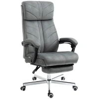 Vinsetto High-Back Office Chair Computer Desk Chair with Footrest Reclining Function and Adjustable Height Gray(m-11)