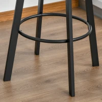 HOMCOM 3 Piece Industrial Adjustable Bar Table Set, Bar Height Bistro Table and Swivel Pub Stools for Small Space(m-9)