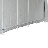Outsunny 12' x 20' Carport Portable Garage, Heavy Duty Storage Tent, Patio Storage Shelter w/ Anti-UV PE Cover and Double Zipper Doors, for Motorcycle Bike Garden Tools, Gray(m-9)
