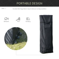 Outsunny 10'x20' Aluminum Pop Up Canopy Tent, Upgraded Thicker Tube Instant Party Tent with Wheeled Bag, 2-Level Adjustable, XL Large Ground Stakes for Events Patio Backyard(m-7)