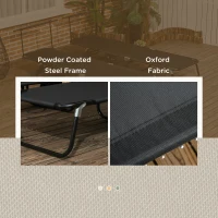 Outsunny Folding Chaise Lounge Pool Lounge Chairs Set of 2, Outdoor Sun Tanning Chairs with Canopy Shade, Reclining Back, Steel Frame and Side Pocket for Beach, Yard, Patio, Black(m-7)