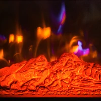 HOMCOM Electric Fireplace Heater w/ LED Flame Fireplace Stove, Black, 17"(m-8)