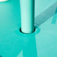 Outsunny Kids Table and Chair Set, Outdoor Folding Garden Furniture, Picnic Table for Patio Backyard, with Removable & Height Adjustable Sun Umbrella, Aged 3-6 Years Old,White(m-7)