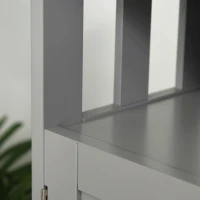 HOMCOM Kitchen Sideboard, Buffet Cabinet, Wooden Storage Console Table with 2-Level Cabinet and Open Shelf, Grey(m-10)