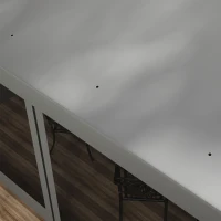 Outsunny 10' x 13' Wall Pergola, Outdoor Gazebo with 2 Curtains and 2 Nettings, UV Resistant, for Patio, Deck, Light Grey(m-9)