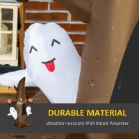 Outsunny 5' Halloween Inflatables Outdoor Decorations Ghost Tree with Pumpkins, Blow-Up LED Yard Decor Indoor Outdoor for Garden, Lawn, Party, Holiday(m-7)
