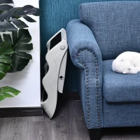 PawHut Pet Stairs Dogs and Cats Folding Ladder Puppy Portable 3 Steps Home Travel Using Cream(m-10)