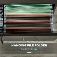 Vinsetto 2-Drawer File Cabinet with Lock and Keys, Lateral Storage Filing Cabinet with Hanging Bar for Letter Size, Home Office, Espresso(m-5)