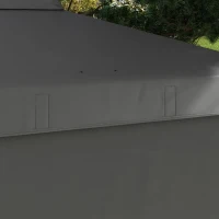 Outsunny 8 x 8 Pop Up Canopy with 1 Sidewall, Carry Bag and 4 Sand Bags, Height Adjustable Instant Sun Shelter, Dark Grey(m-10)