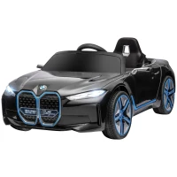 Aosom 12V Electric Car for Kids with 2.4G Remote Control, Suspension, Black(m-1)