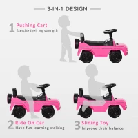 Aosom Compatible Baby Toddler Push Car Foot-to-Floor Ride-On Wheel Mercedes-Benz G350 Licensed Pink(m-5)