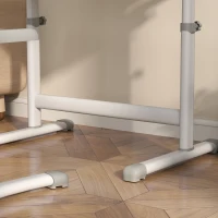 Qaba Height Adjustable Kids Desk and Chairs Set with Tilt Desktop, Storage Drawer, Pen Slot, Hook, Gray(m-9)