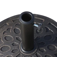Outsunny 31 lb. Heavy Duty Patio Umbrella Base, Round Market Umbrella Base Holder for Outdoor, Garden, Backyard, Bronze(m-10)