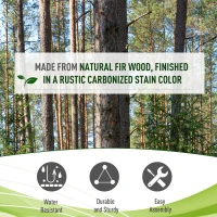 Outsunny 79" Plant Trellis, Arched Garden Arbour with Pergola Style Roof, Fir Wood Frame for Climbing Vines(m-5)