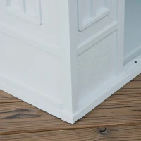 PawHut Pet House Water Resistant Puppy Shelter with Door for Indoor Outdoor, Easy to Assemble, for Large Dogs, Blue(m-9)