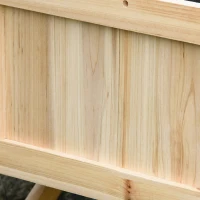 Outsunny 6 Pocket Raised Garden Bed, Elevated Wood Planter Box with Storage Shelf and Non-Woven Fabric, for Vegetable, Flower, Herb in Patio, Backyard, Balcony(m-10)