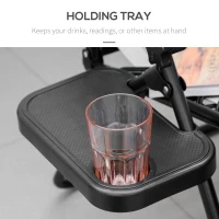 Outsunny Padded Zero Gravity Lounge Chair, Anti-Gravity Recliner Lounger Lawn Chair w/ Headrest, Side Tray, Outdoor Oxford Fabric, Supports 264 LBS, Red(m-5)