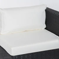 Outsunny 6 Pieces Patio Furniture Set with Cushion, Outdoor PE Rattan Wicker Sectional Conversation Furniture Sofa with Storage Table and Coffee Table, Beige(m-10)