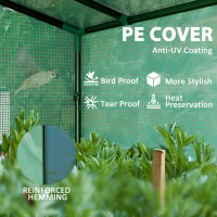 Outsunny Walk-in Portable Greenhouse Small Greenhouse for Outdoors with UV-resistant PE Cover, 6.6' x 2.5' x 5.6' Green(m-5)