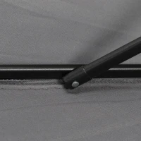 Outsunny 6.6FT Patio Umbrella, Outdoor Parasol with 6 Solid Ribs, Dark Grey(m-10)