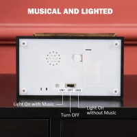 HOMCOM Musical Snow Globe with Lights, Christmas Snow Globe Lantern with Swirling Glitter for Holiday Party Gift, Bronze(m-4)