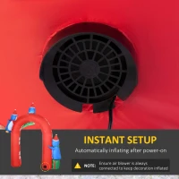 Outsunny 8ft Christmas Inflatables Outdoor Decorations Candy Cane Archway with Three Penguins and Gift Boxes, Blow-Up LED Yard Christmas Decor for Lawn Garden(m-6)